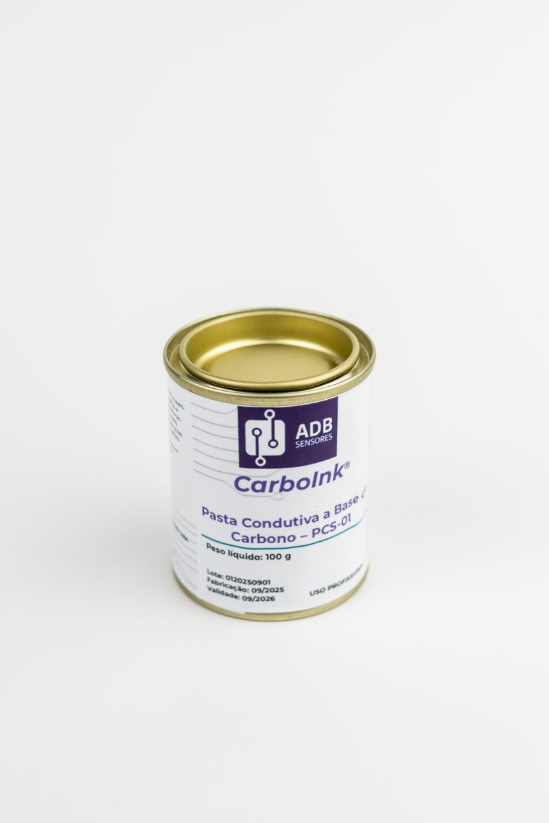 Lata de pasta condutiva de carbono CarboInk PCS-01 da ADB Sensores, 100 g