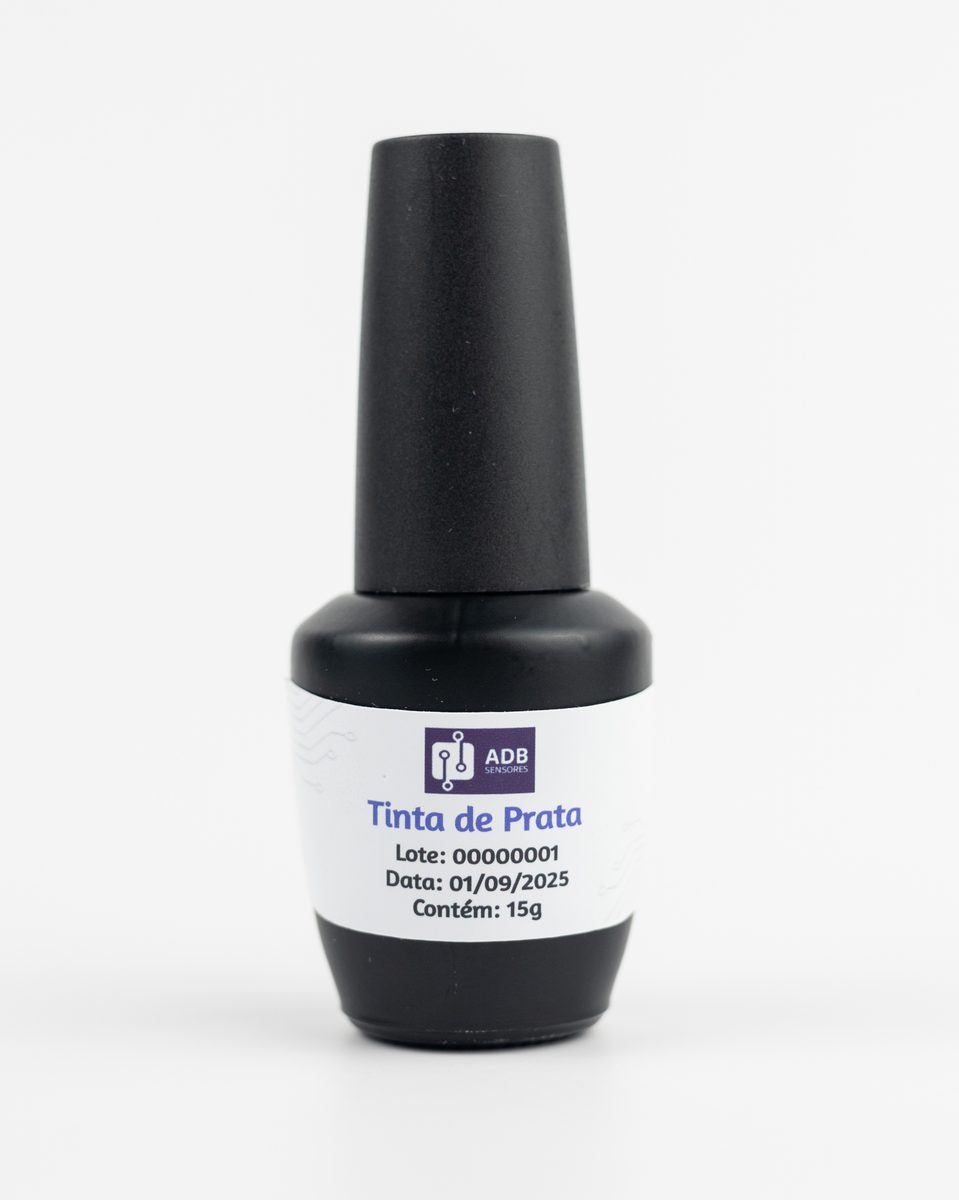Frasco de tinta condutiva de prata de alta pureza da ADB Sensores, 15 g